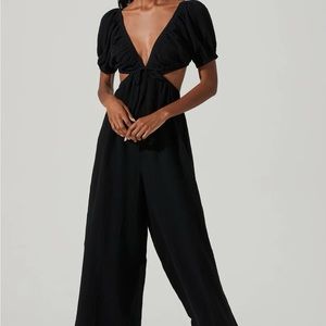 ASTR GAUZE CUT OUT JUMPSUIT